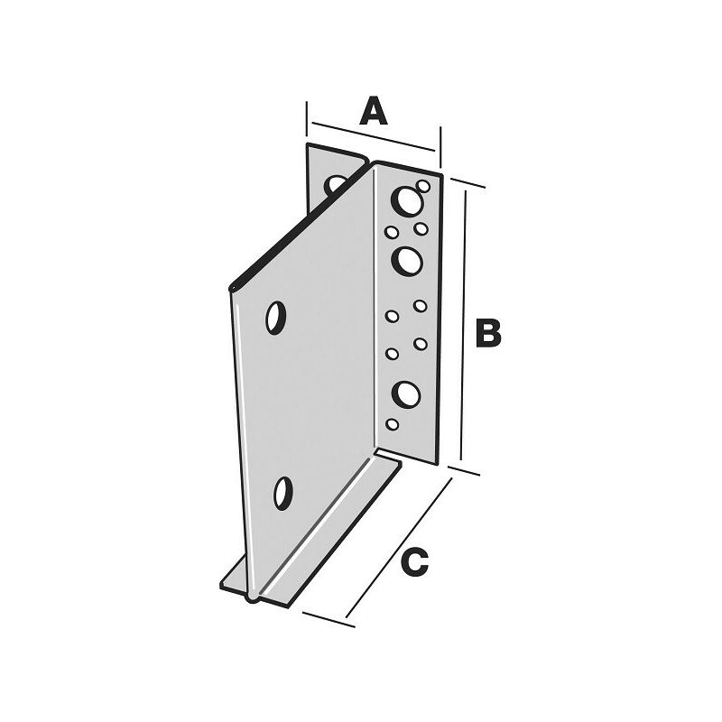 foto del prodotto staffa simpson per nucleo interno a80xb230xc130 spessore 2 mm etnm230 130 2