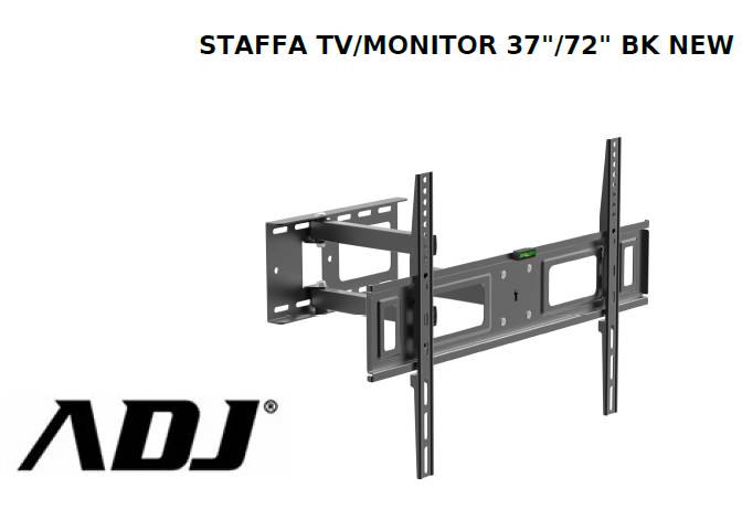 foto del prodotto staffa tv monitor 37 72 bk new max 50kg max vesa 600 400 snodo180 