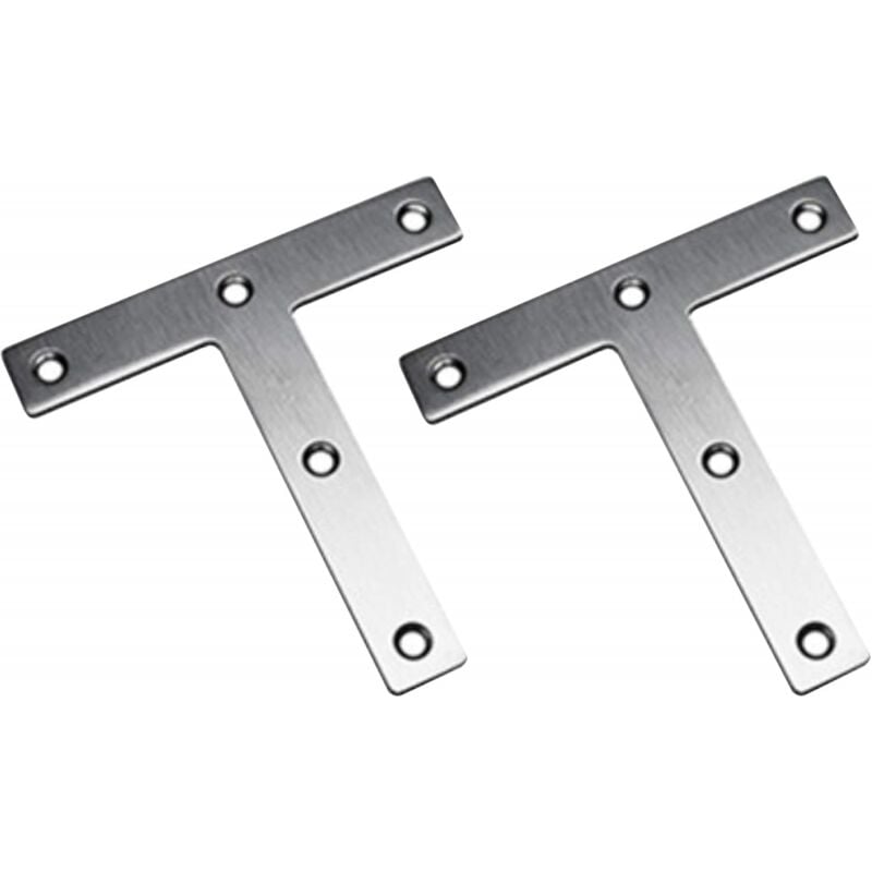 foto del prodotto staffe a t, staffe piatte dritte da 120 x 120 mm, piastra di fissaggio per mobili, staffe di riparazione in acciaio inossidabile placcate confezione