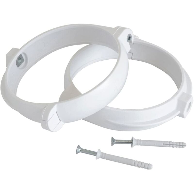 foto del prodotto staffe ferma tubo aerazione canalizzata sezione tonda in abs 125 mm