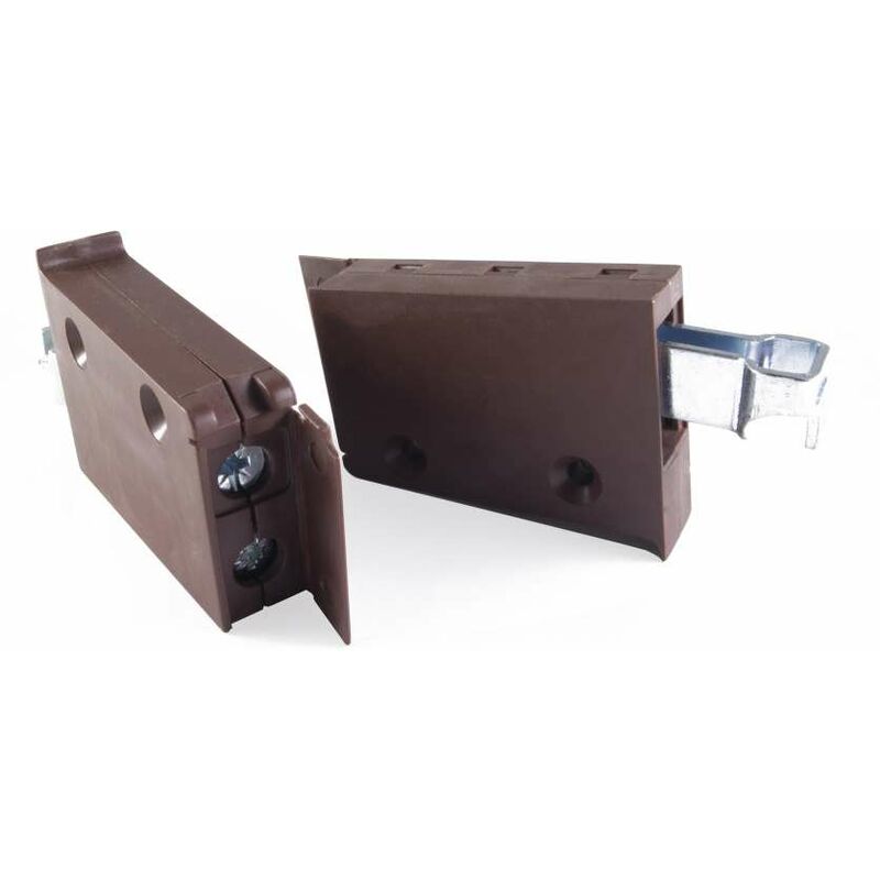 foto del prodotto staffe per aggancio pensili su barra colore marrone 2 pz