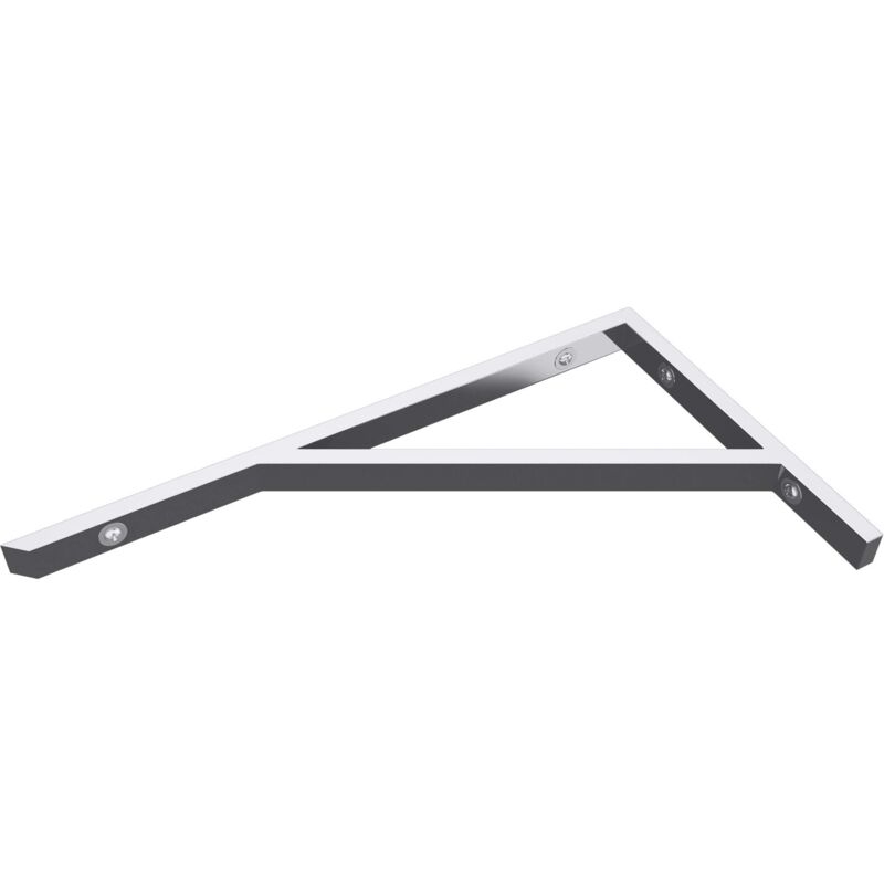 foto del prodotto staffe per mensola reggimensola triangolare 45 cm in acciaio inox cromo, supporti a l per scaffali a muro 450x250 mm, 3 pezzi wh02 doporro