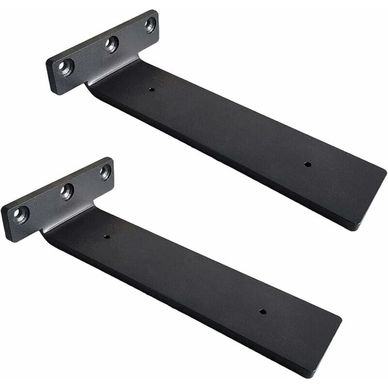 foto del prodotto staffe per mensole invisibili supporto per mensole in metallo staffe per mensole galleggianti resistenti 2 pezzi, con accessori di montaggio, per
