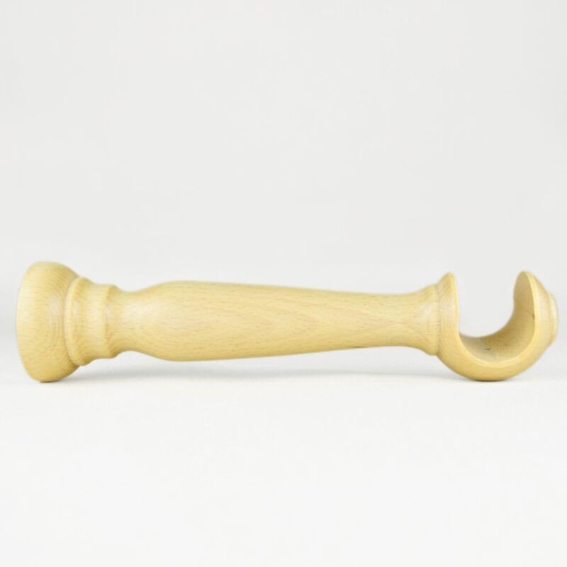 foto del prodotto staffe per tende 1 coppia per bastoni per tende in legno 35 mm staffe con piastrina di fissaggio, viti e tasselli 100 legno made in italy