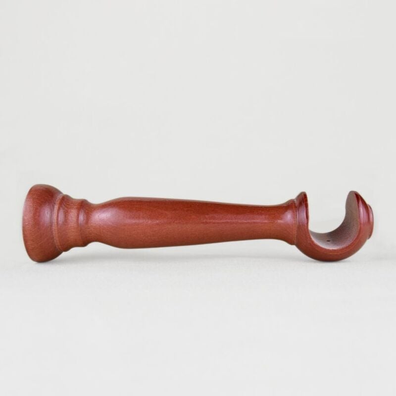 foto del prodotto staffe per tende 1 coppia per bastoni per tende in legno 35 mm staffe con piastrina di fissaggio, viti e tasselli 100 legno made in italy