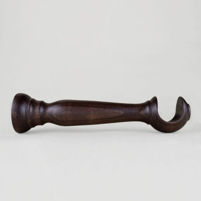foto del prodotto staffe per tende 1 coppia per bastoni per tende in legno 35 mm staffe con piastrina di fissaggio, viti e tasselli 100 legno made in italy
