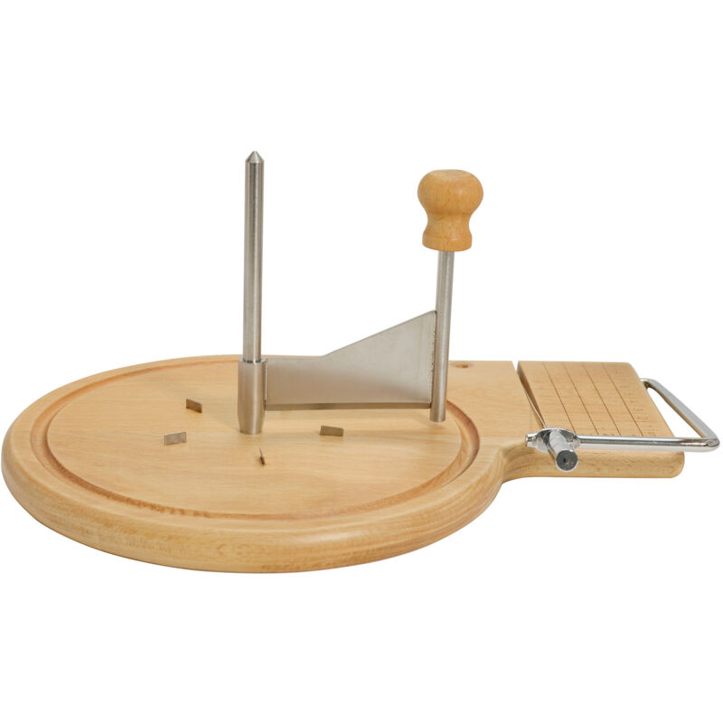 foto del prodotto stagionatore per formaggio in legno, ruota per formaggio, grattugia per cioccolato, antiruggine, multiuso, con manico