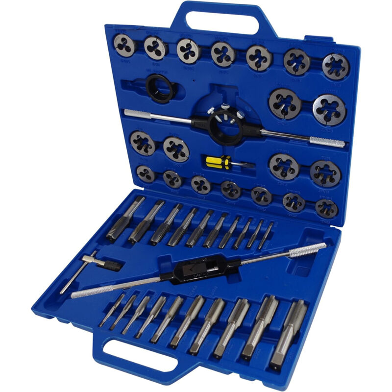 foto del prodotto stahlkaiser set filiera 45pz professionale maschi e femmine per filettatura