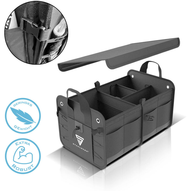foto del prodotto stahlwerk borsa portabagagli organizer per auto scomparti e tasche portaoggetti
