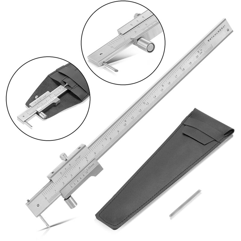 foto del prodotto stahlwerk calibro calibro a corsoio 0 200 mm din 862 con nonio