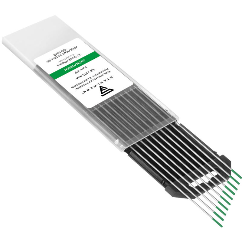 foto del prodotto stahlwerk elettrodi di tungsteno per saldatura tig 1,6 x 175 mm wp senza torio