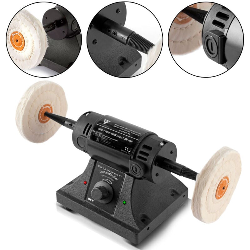 foto del prodotto stahlwerk lucidatrice da banco pm 480 st con 480 watt e 7200 giri min.
