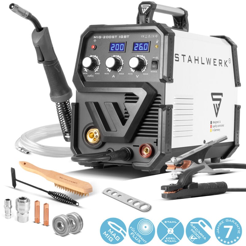 foto del prodotto stahlwerk saldatrice mig mag 200 st igbt gas di protezione con 200 ampere mma e-hand