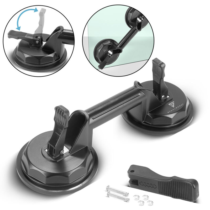 foto del prodotto stahlwerk sollevatore a doppia aspirazione con capacità di carico di 135 kg e 2 x 12,5 cm 5 di diametro