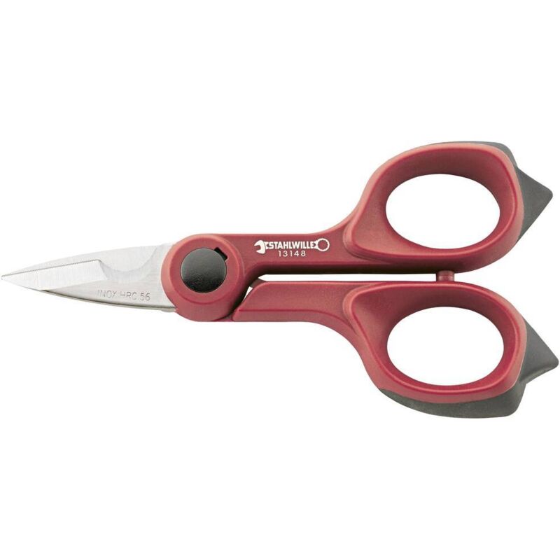 foto del prodotto stahlwille forbici a filo lunghezza 150 mm, impugnature 2 k, rosse 75270003