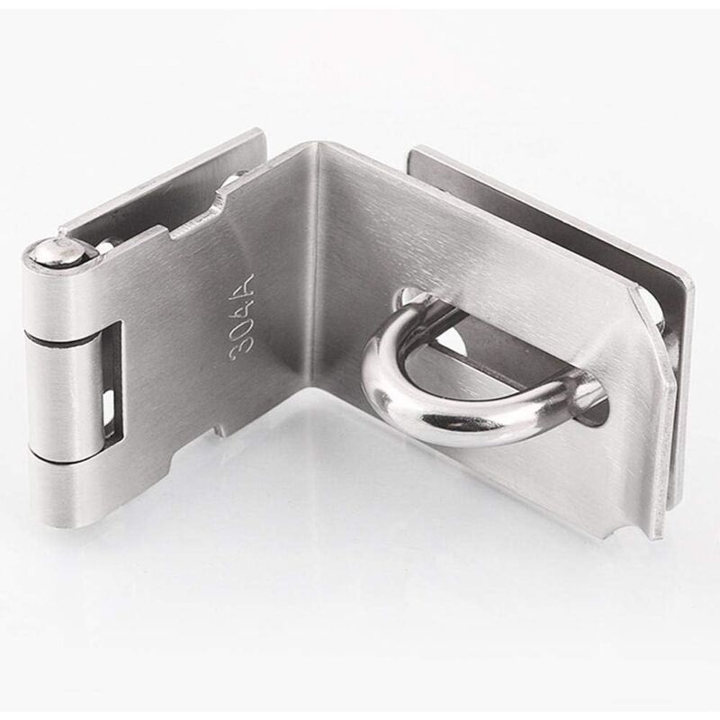 foto del prodotto stainless steel 90 degree right angle door latch buckles, slide bolt, heavy duty padlock, 90 degree right angle door latch, high security door latch.
