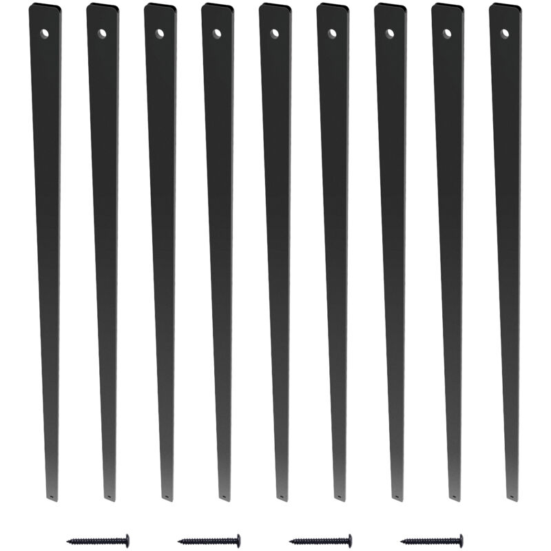 foto del prodotto staircase metal balausters, 38 x 1 flat aluminum alloy decorative balaustre spindles, 72 pack deck balaustre con viti, classic hollow deck