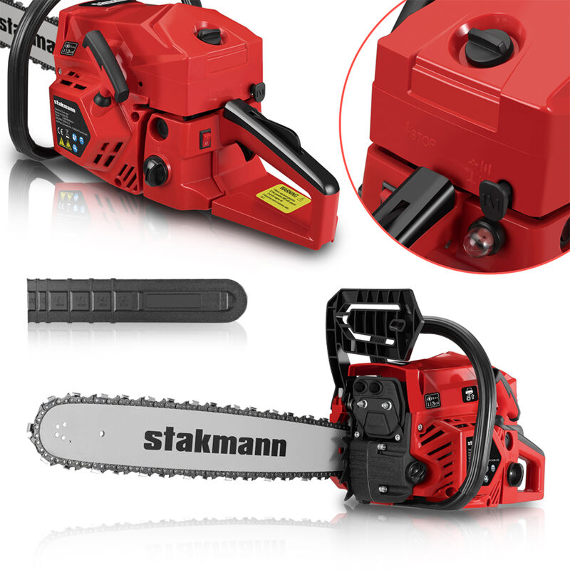 foto del prodotto stakmann motosega a scoppio benzina 2 tempi 52 cc lama 50 cm taglia legna rami easystart