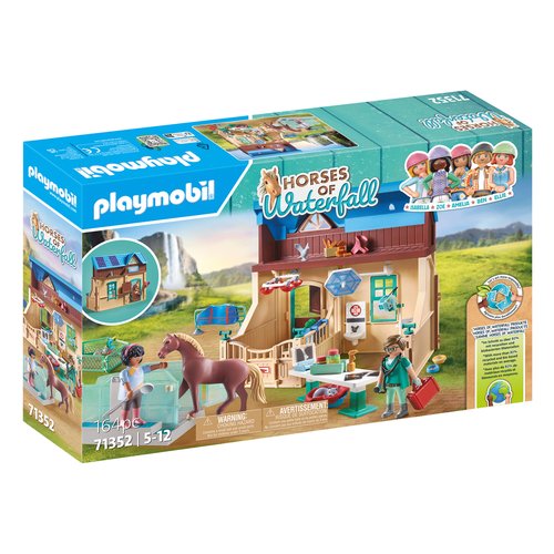 foto del prodotto stalla con veterinario playmobil 71352 horses of waterfall
