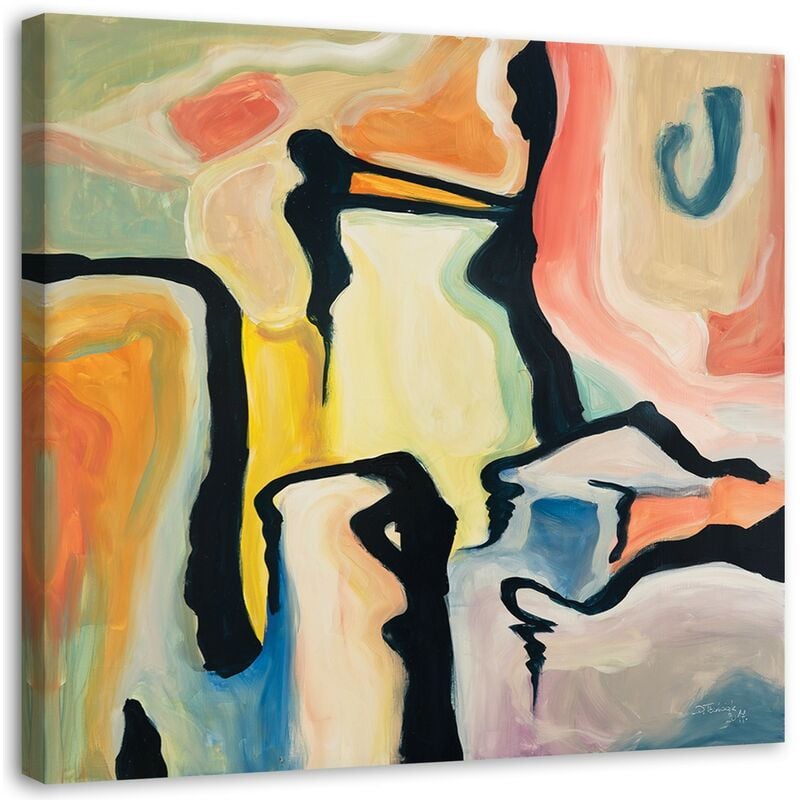 foto del prodotto stampa su tela, composizione a pastello - 40x40
