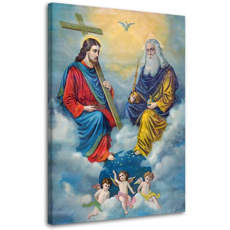 foto del prodotto stampa su tela, santissima trinit 70x100
