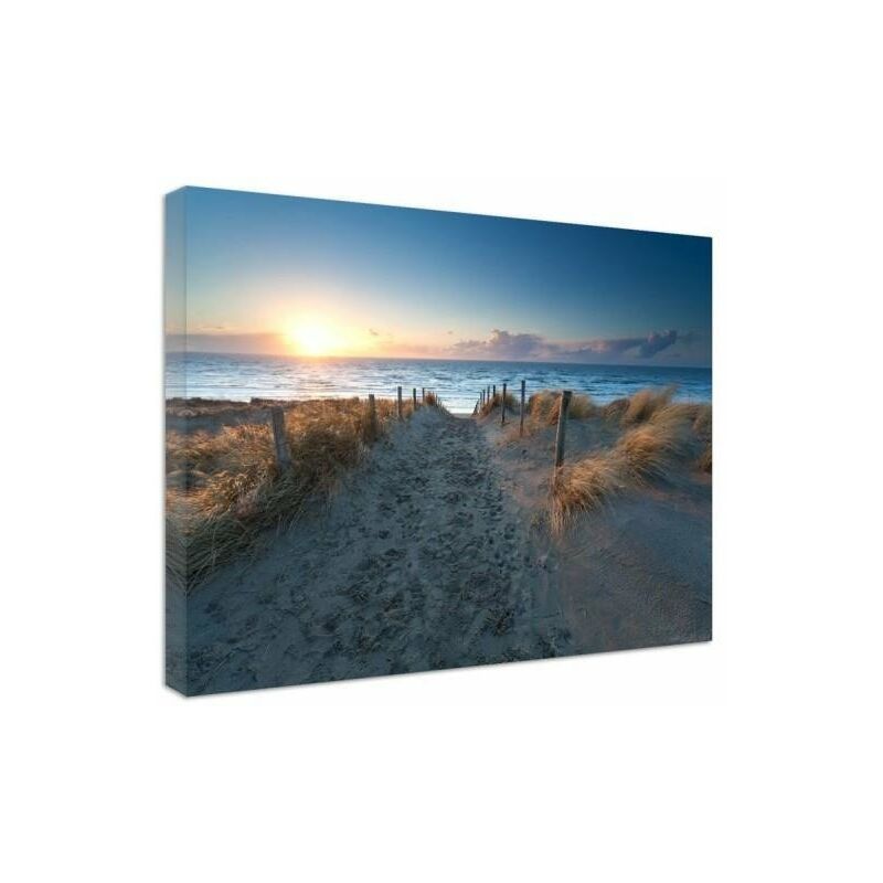 foto del prodotto stampa su tela, tramonto sul mare - 100x70