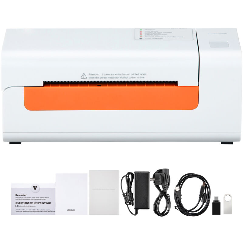 foto del prodotto stampante per etichette termiche, etichettatrice 4x6 con riconoscimento automatico delle etichette, supporta windows macos linux, compatibile con