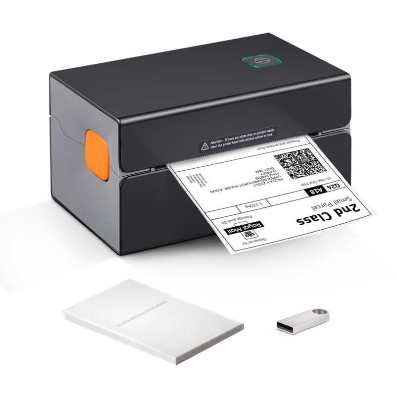 foto del prodotto stampante termica per etichette, 300 dpi, bluetooth, riconoscimento automatico delle etichette, pacchetti postali 4x6, compatibile con