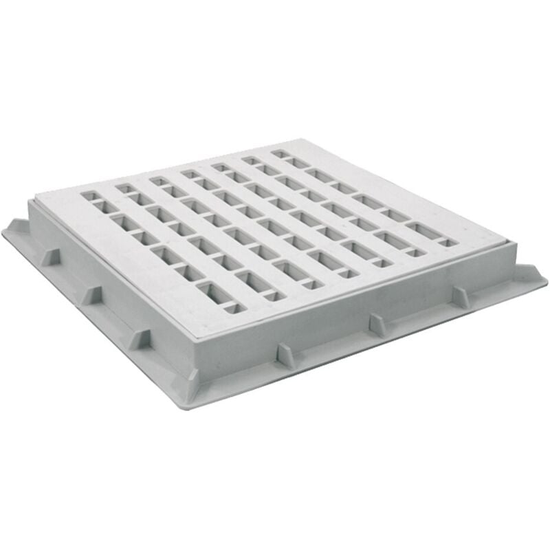 foto del prodotto stampast srl chiusino pedonabile in polipropilene con griglia completo di telaio 20 x 20 cm
