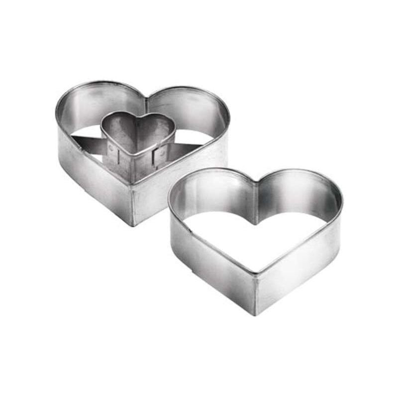 foto del prodotto stampi biscotti cuore metallo 5x4.5 cm tescoma