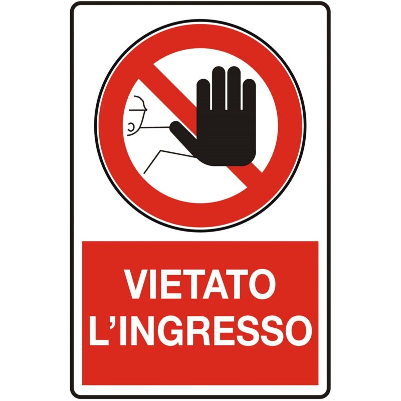 foto del prodotto stamplast cartelli segnalatori uso civile per cantieri e locali vietato l accesso