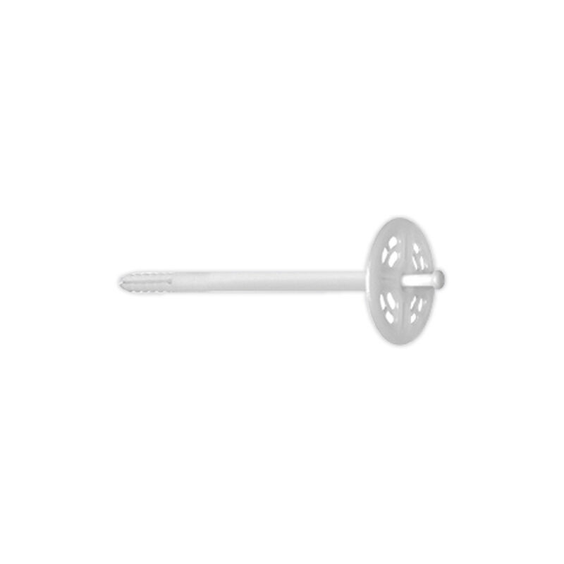 foto del prodotto stamplast tassello espansione in pe hd con chiodo bianco per cappotto termico mm.58x220h. chiodo in nylon mm.220h.