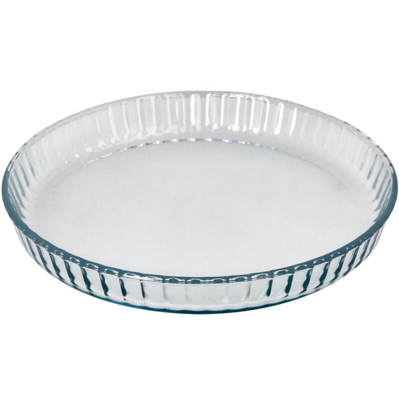 foto del prodotto stampo da forno in vetro borosilicato 28 cm. ideale per dolci, cucina, cottura, torte, crostate, quiche, bpa free, ecc.