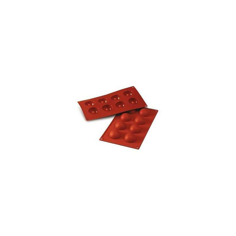 foto del prodotto stampo dolci forno multiporzione silicone 8 semisfere sf 004 silikomart