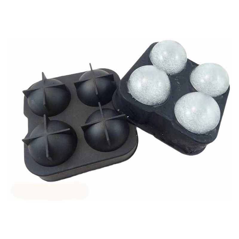 foto del prodotto stampo in silicone per 4 palline di ghiaccio per bibite e bibite