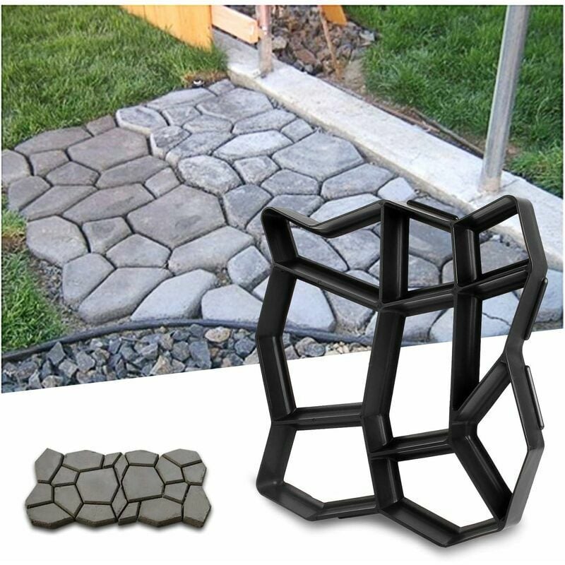 foto del prodotto stampo per calcestruzzo cassaforma per marciapiede cassaforma in plastica cassaforma per calcestruzzo lastre da giardino 42,5 x 42,5 x 4 cm