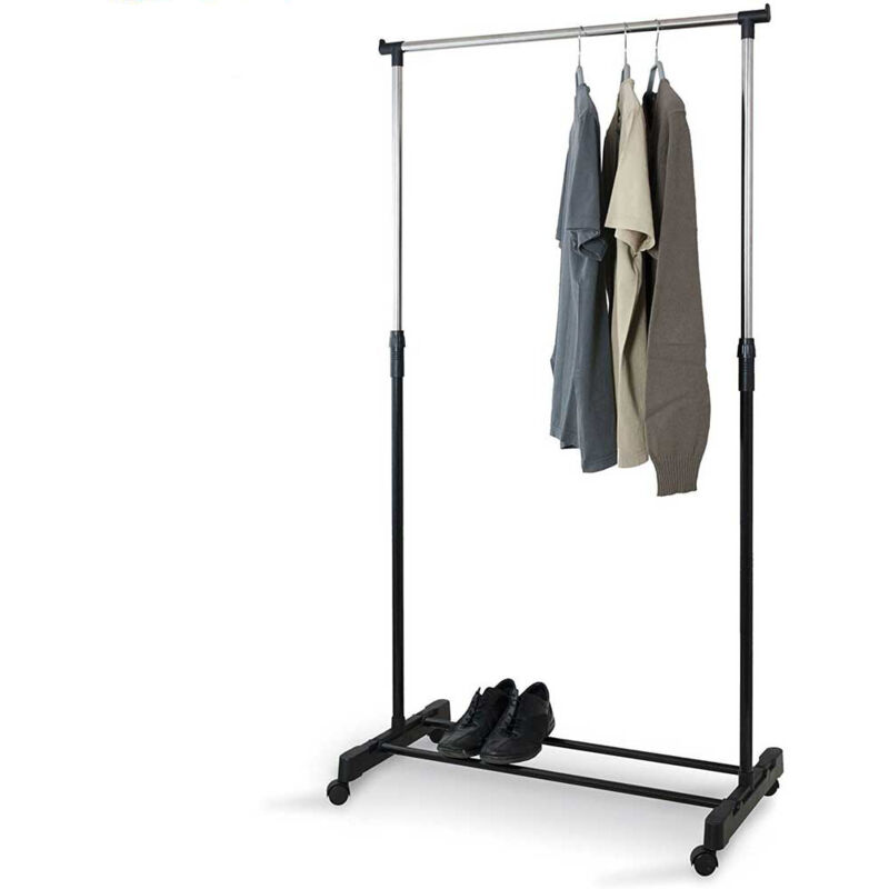 foto del prodotto stand appendiabiti allungabile telescopico singolo ruote 80x42x155cm 69064