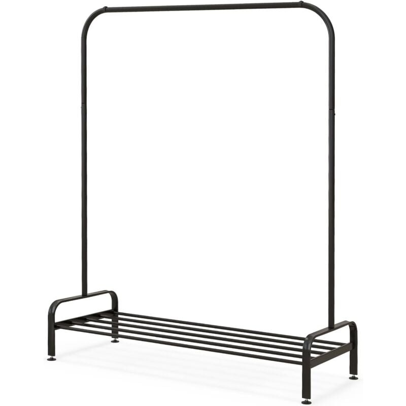 foto del prodotto stand appendiabiti, appendiabiti da terra in metallo con aste e portascarpe, per corridoio, camera da letto, soggiorno stile 2 goplus
