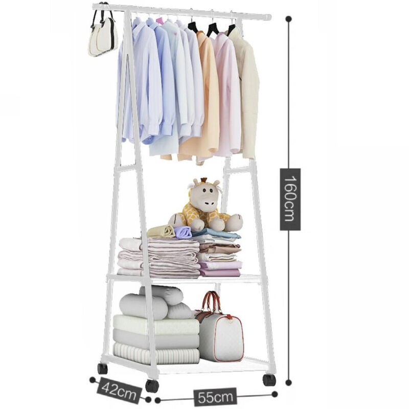 foto del prodotto stand appendiabiti attaccapanni in plastica e metallo camera da letto bianco - - trade shop traesio