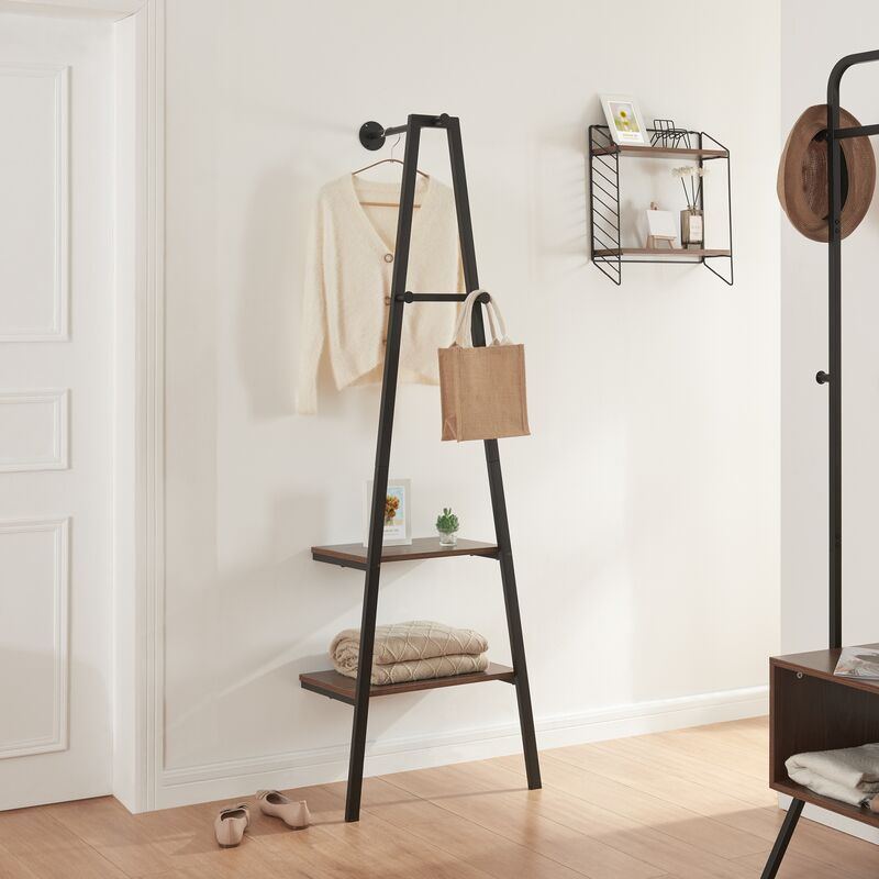 foto del prodotto stand appendiabiti bj rnafjorden effetto noce 174 x 56 x 40 cm en.casa 