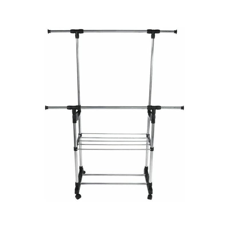 foto del prodotto stand appendiabiti da terra attaccapanni abiti 155 x 80 x 42mm doppio 69063