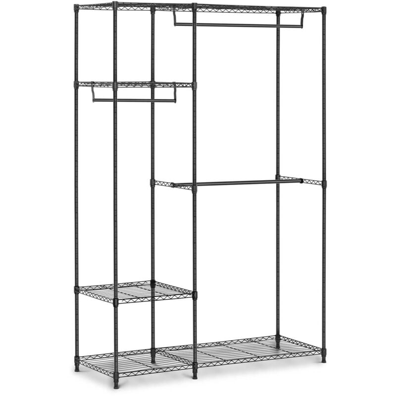 foto del prodotto stand appendiabiti in filo metallico stand abiti per vestiti nero metallo 270kg