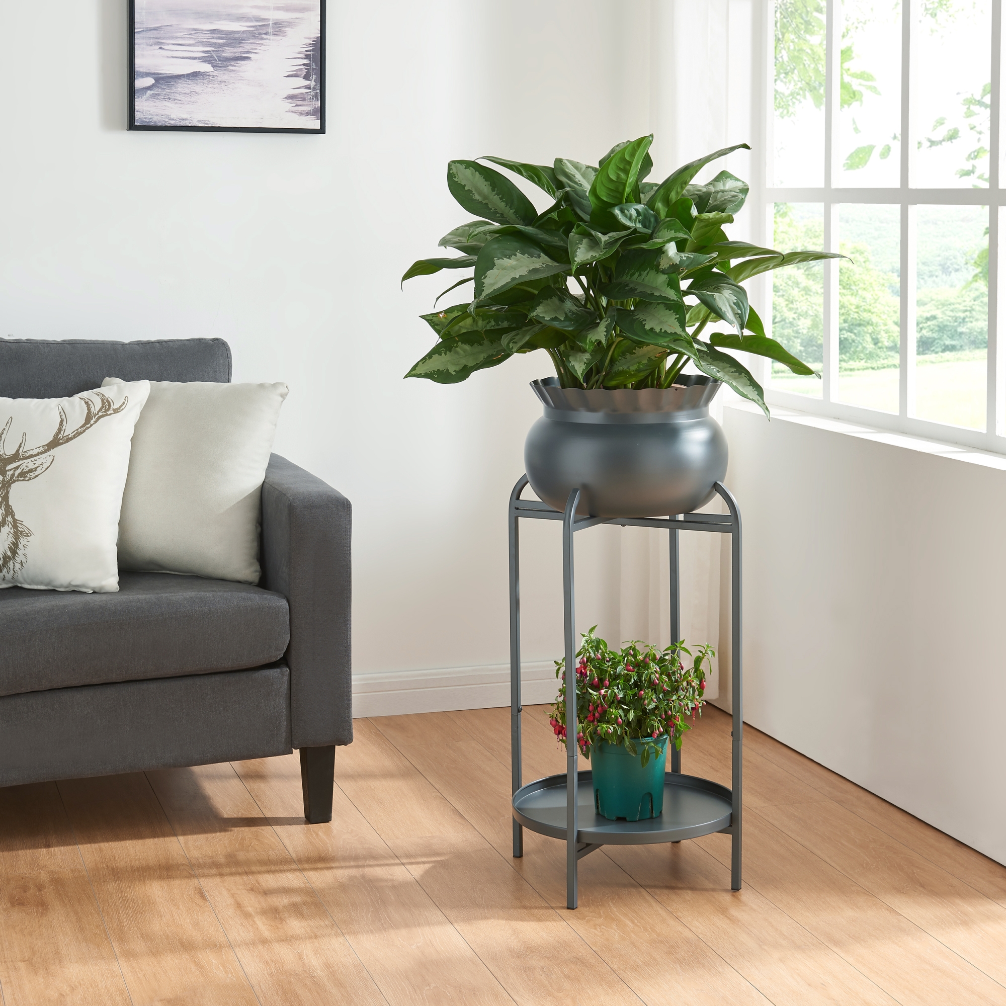 foto del prodotto stand portapiante altena 60 x 27 x 27 cm metallo nero en.casa 
