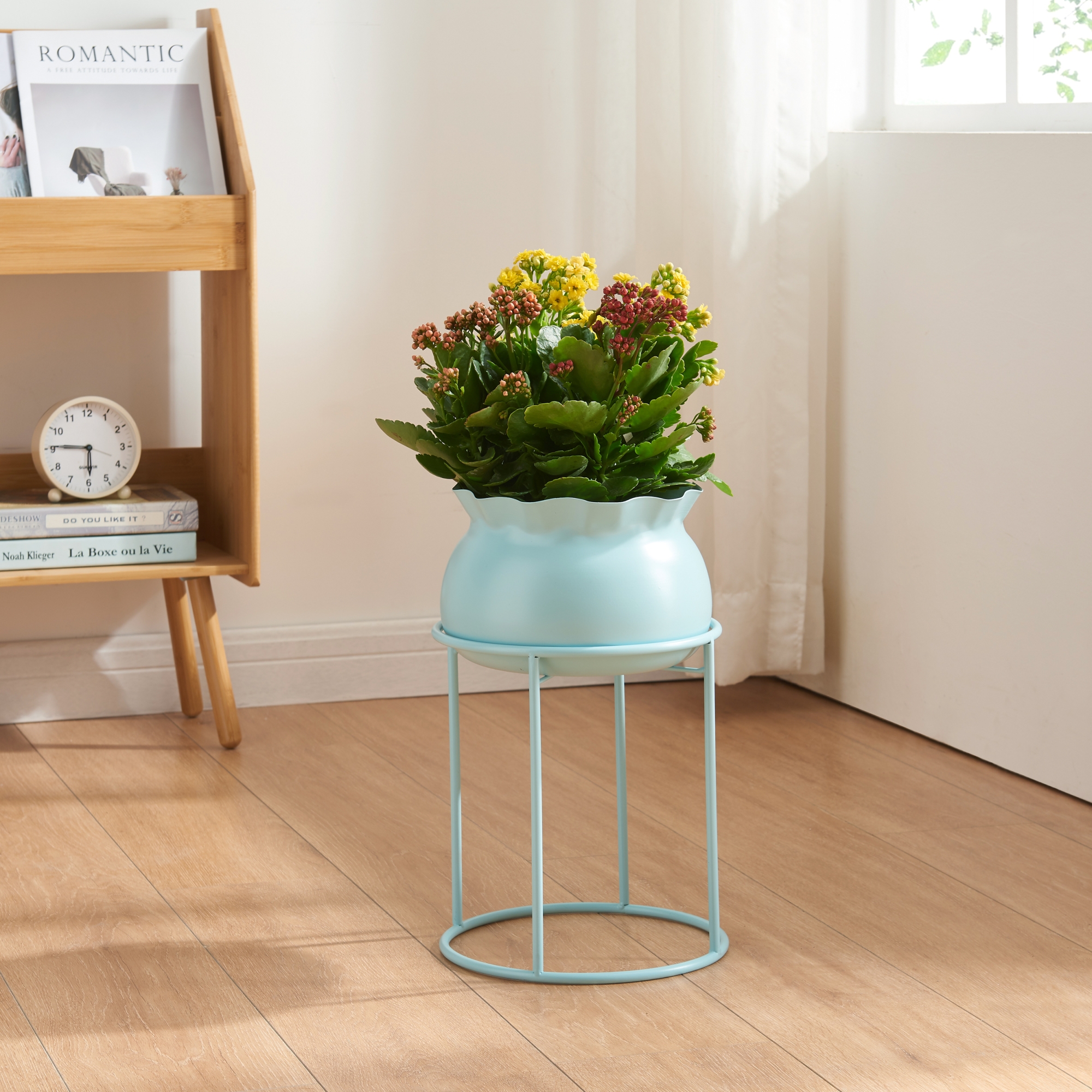 foto del prodotto stand portapiante assen 38 x 23,5 cm metallo azzurro en.casa 