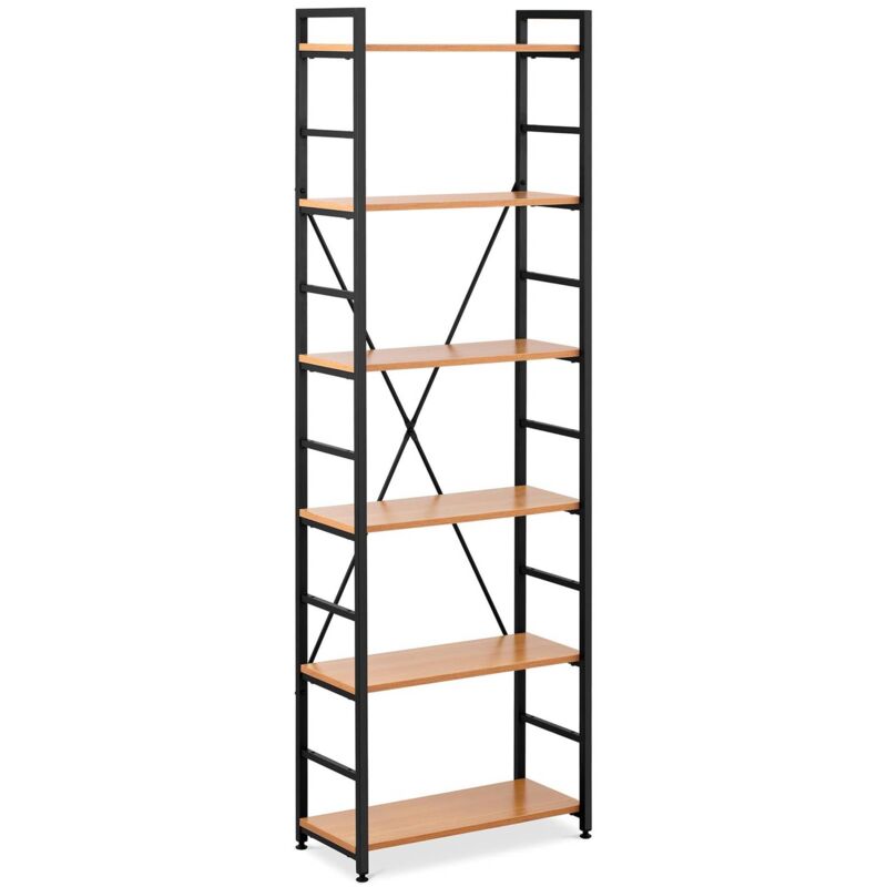 foto del prodotto stand scaffale libreria 60 x 28 x 182,5 cm metallo 6 livelli 150 kg
