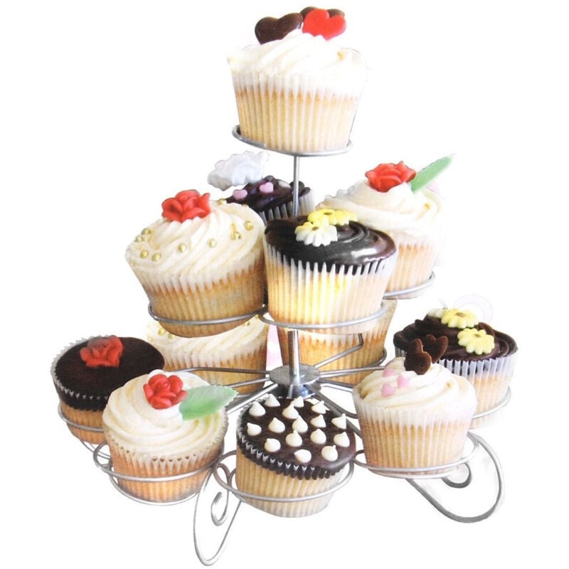 foto del prodotto stand supporto espositore per cupcakes dolci dolcetti 13 posti in metallo trade shop traesio