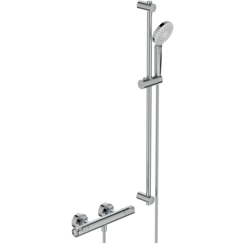 foto del prodotto standard ceratherm set doccia t50 con termostato, 3 getti, cromo a7218aa ideal