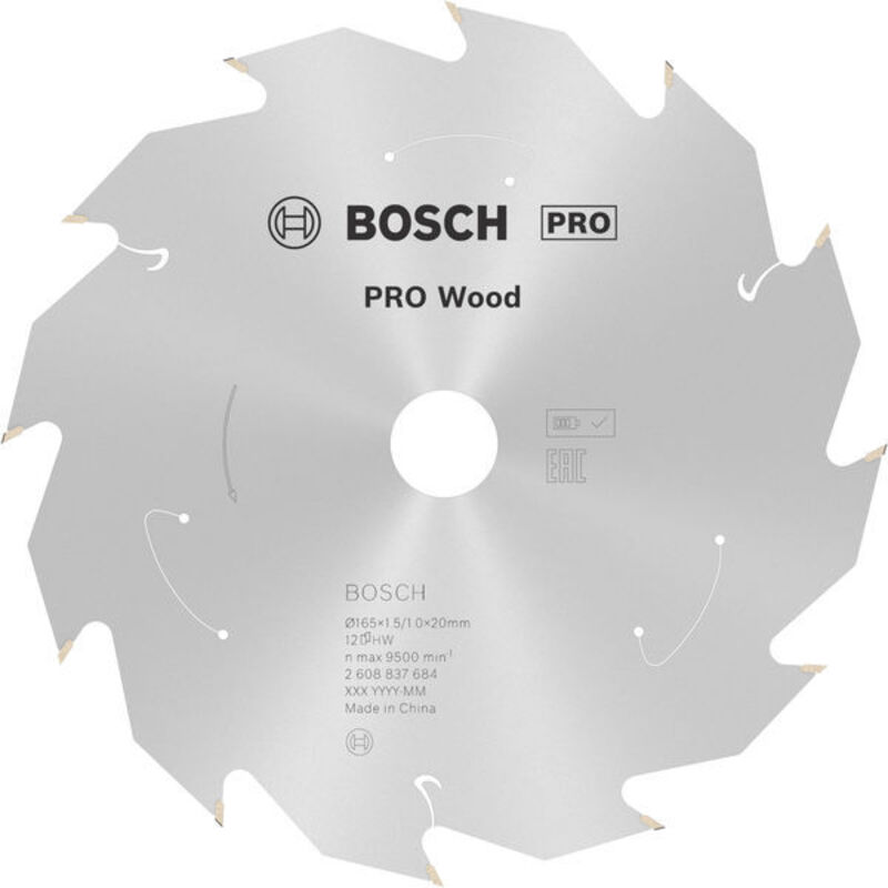 foto del prodotto standard for wood lama per sega circolare 165x20 mm per legno - bosch