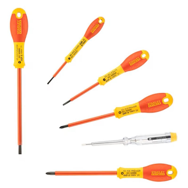 foto del prodotto stanley 0 65 441 set 6 giraviti fatmax isolati 1000v con cercafase
