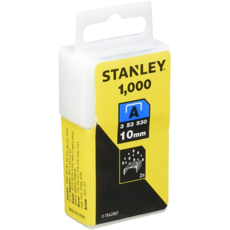 foto del prodotto stanley 0 tra206t punti metallici da 10 mm 1.000 pezzi 